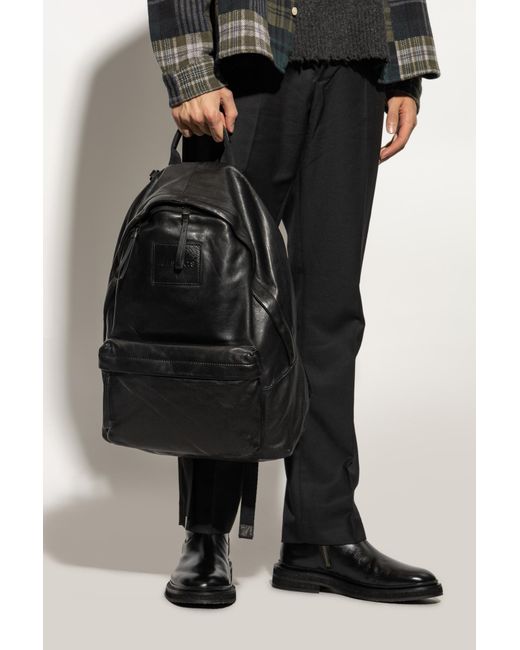 AllSaints Black Backpack Carabiner for men