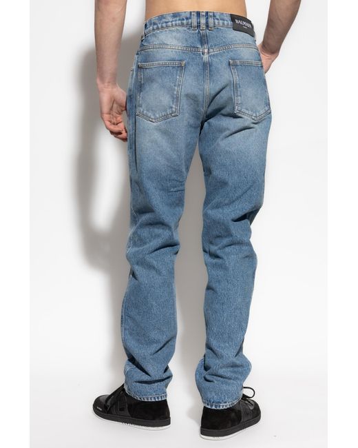 Balmain Blue Jeans With Slightly Tapered Legs for men