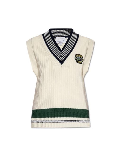 Lacoste Natural Vest With Patch,