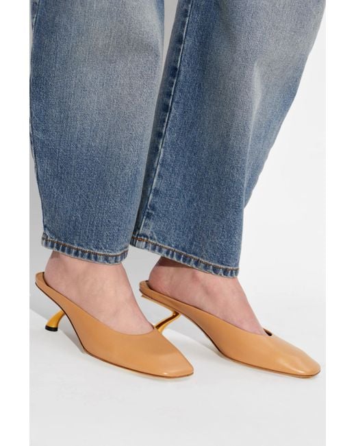 Ferragamo Brown Heeled Mules 'Safi'