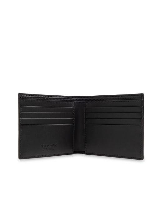 Giorgio Armani Black Leather Wallet With Logo for men