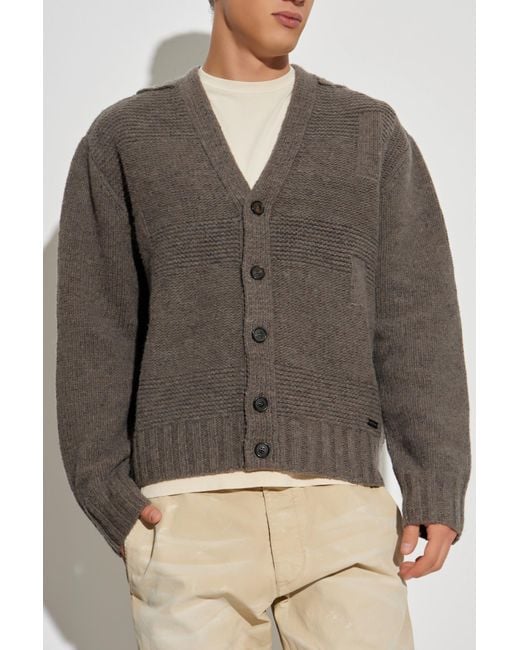 DSquared² Natural Wool Cardigan for men
