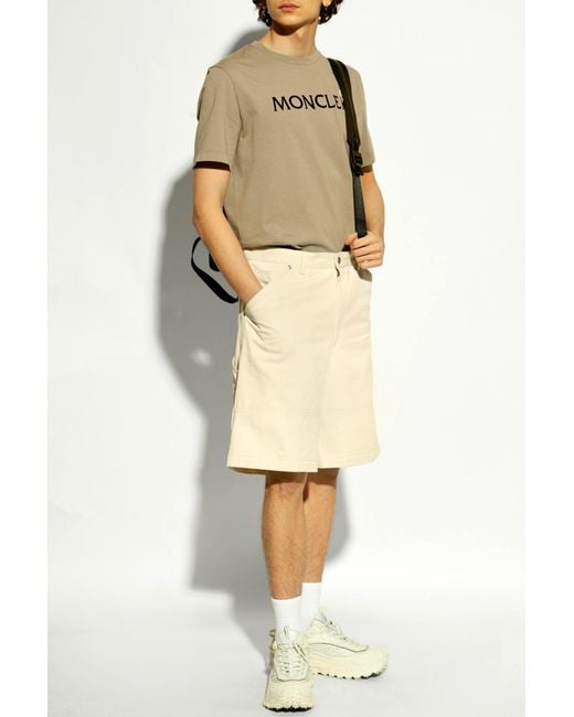 Moncler Natural Denim Shorts for men
