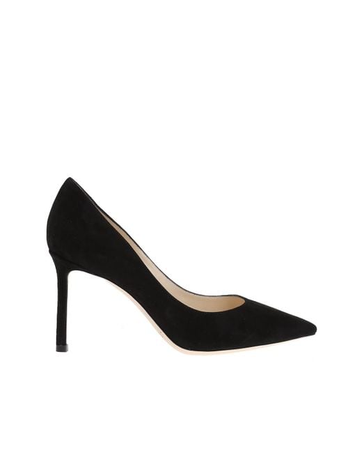 Jimmy Choo Black 'Romy' Suede Pumps