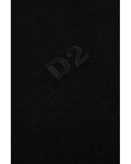 DSquared² Black Wool Turtleneck