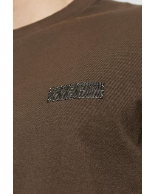 Givenchy Green T-Shirt With Logo Patch for men