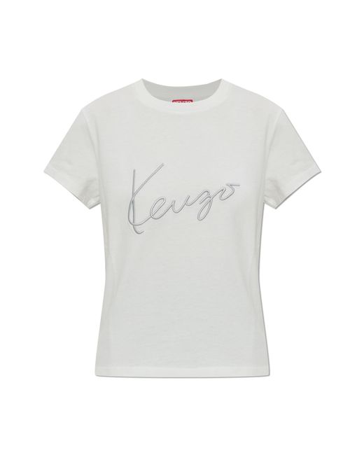 KENZO White T-Shirt With Logo