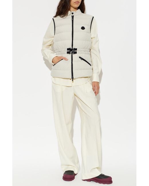 Moncler White Quilted Vest 'Romantisme'