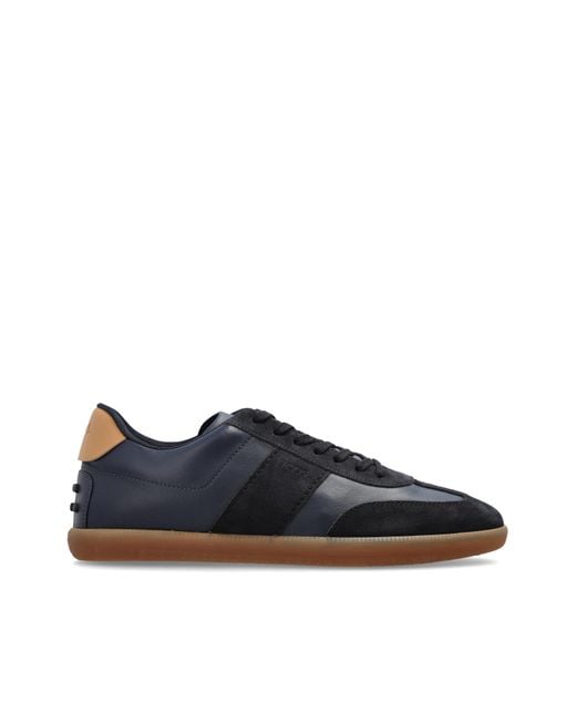 Tod's Black Leather Sports Shoes for men