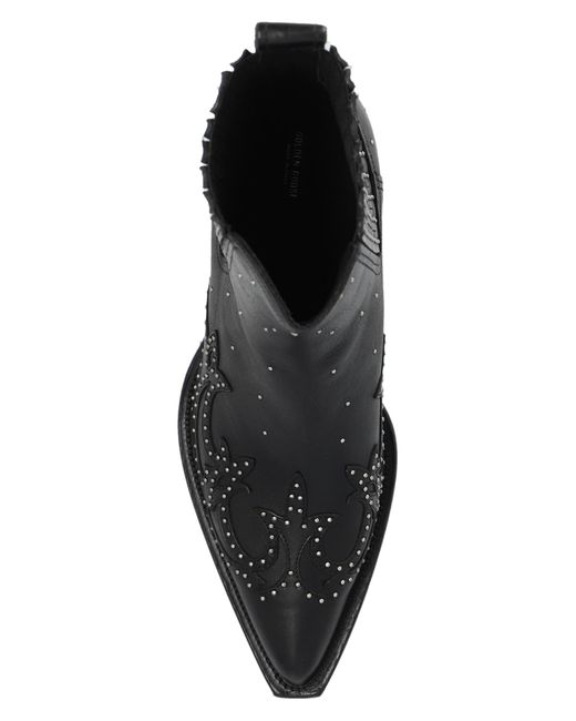 Golden Goose Deluxe Brand Black 'beatles' Heeled Ankle Boots ,