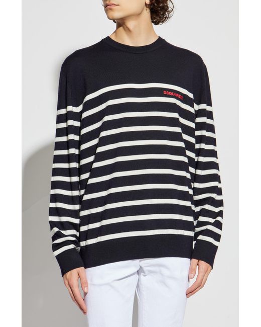 DSquared² Black Sweater With Logo for men