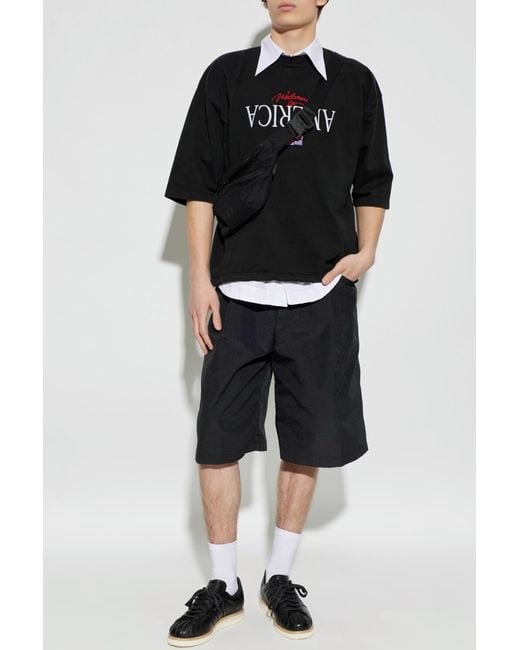 Willy Chavarria Black 'Oversize' T-Shirt for men