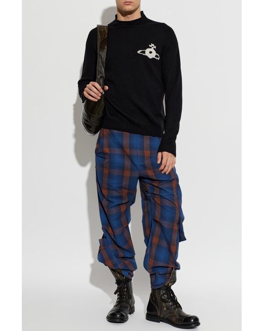 Vivienne Westwood Black Wool Sweater 'Fisherman' for men