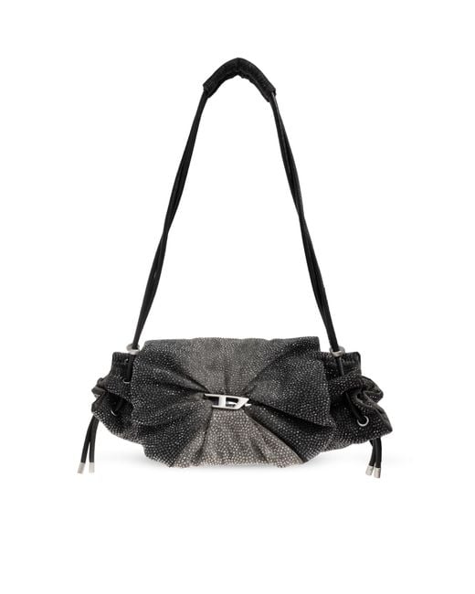 DIESEL Black 'Scrunch-D Shoulder S' Bag
