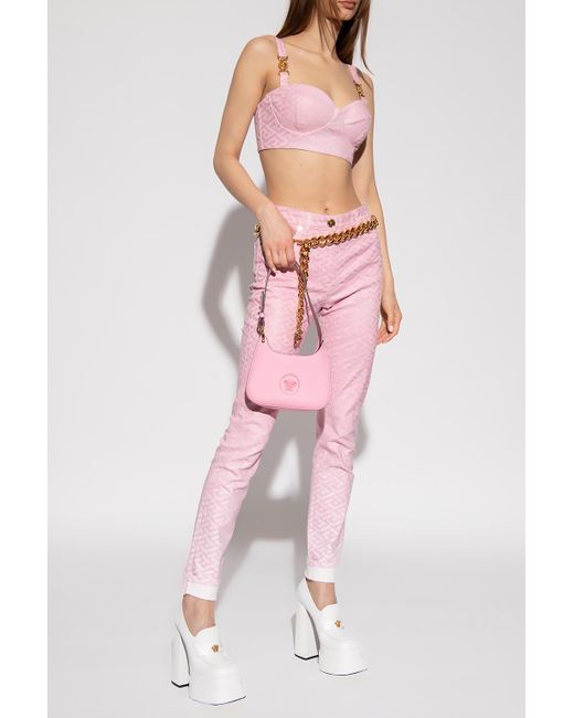 Versace Denim Jeans With 'la Greca 