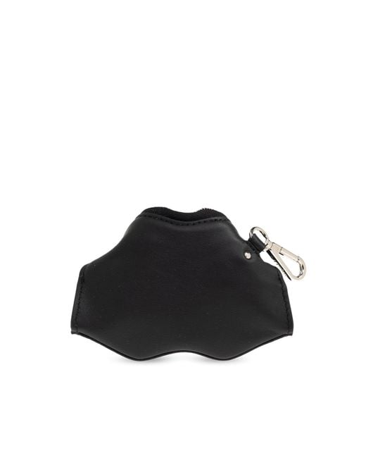 McQueen Black Leather Pouch