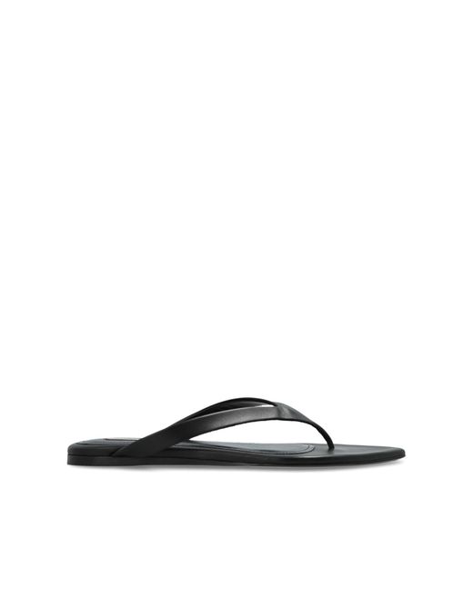 AMI White Leather Slides