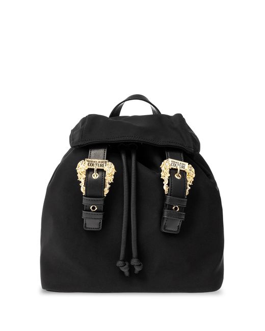 Versace Jeans Black Backpack With Logo