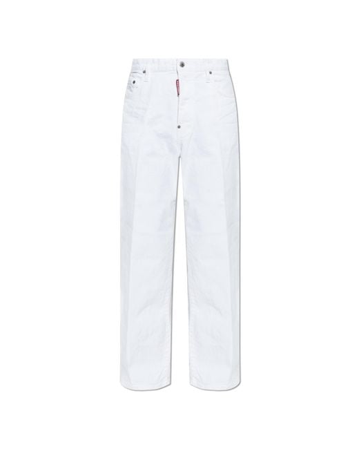 DSquared² White 'Baggy' Jeans for men