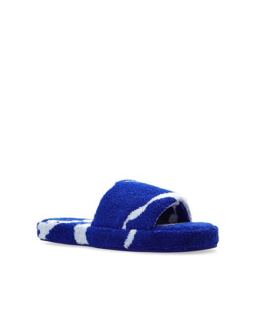 Burberry Blue 'snug' Slippers, for men