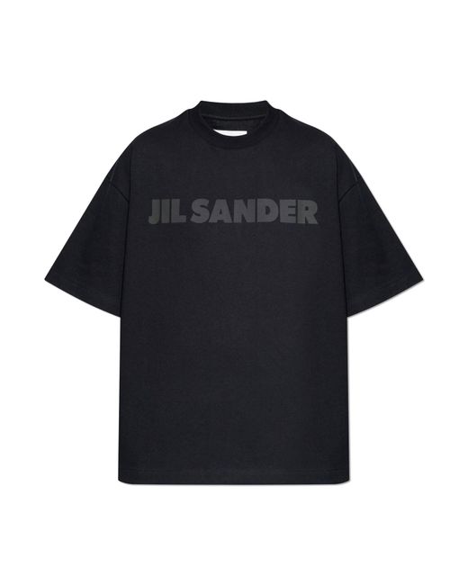 Jil Sander Black T-Shirt With Logo