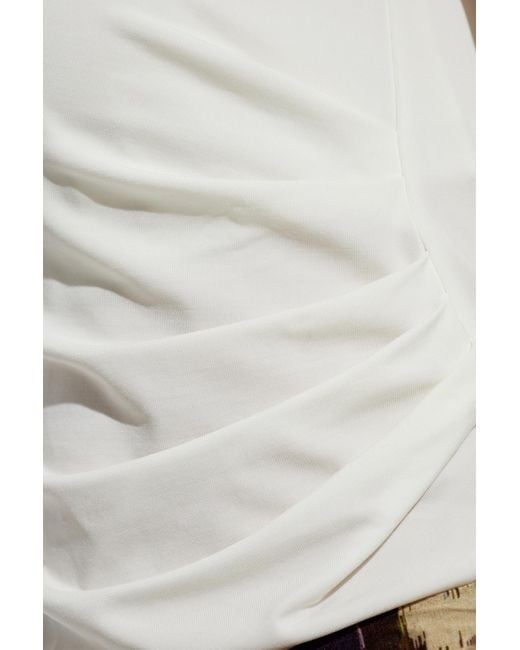 Max Mara White One-Shoulder Top 'Spluga'