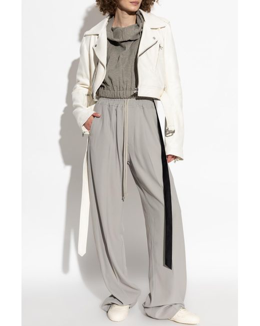 Rick Owens Natural Leather Jacket 'Luke'