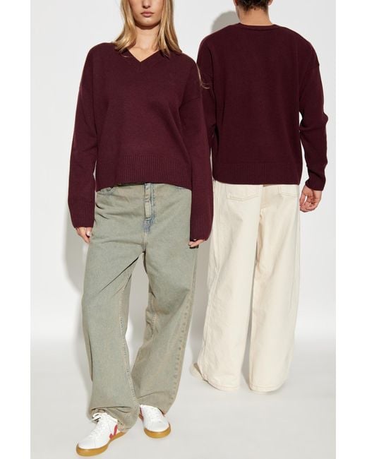 AMI Red Wool Sweater