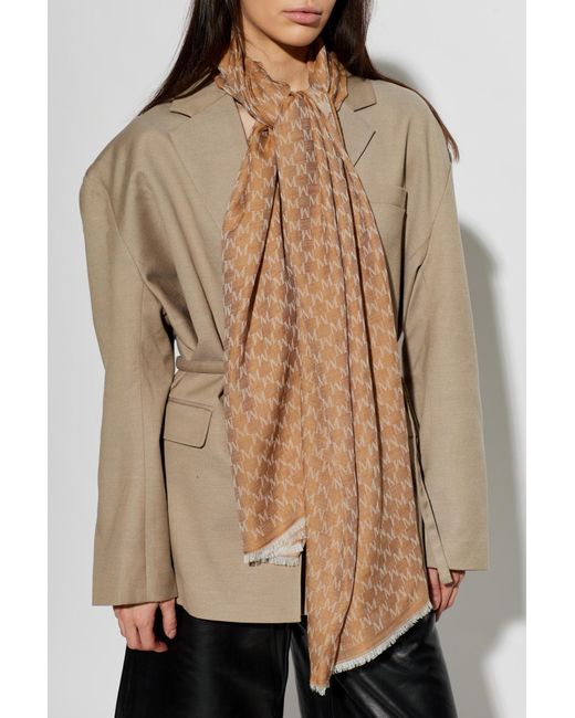 Max Mara Natural Scarf With Monogram