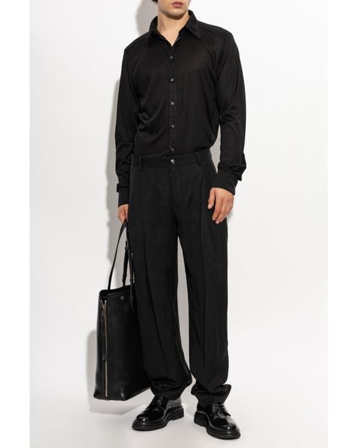 Dolce & Gabbana Black Silk Shirt for men