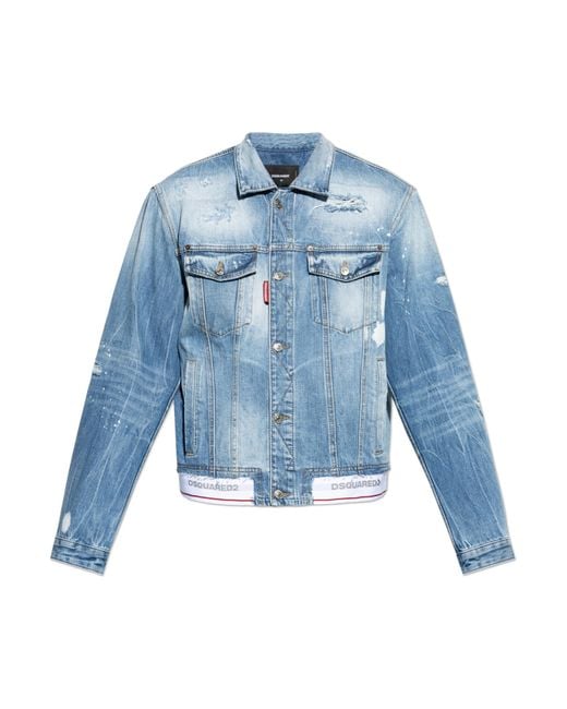 DSquared² Blue Denim Jacket With 'Vintage' Effect for men