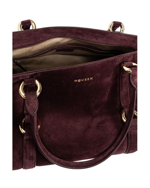 Alexander McQueen Red Farringdon Maxi' Hand Bag