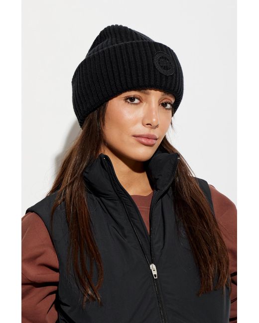Canada Goose Black Cap With Logo