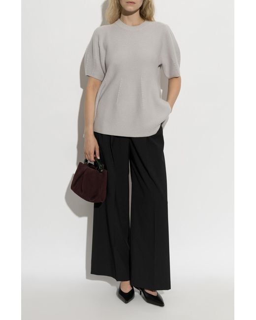 Lisa Yang Gray Cashmere Top 'Mella'