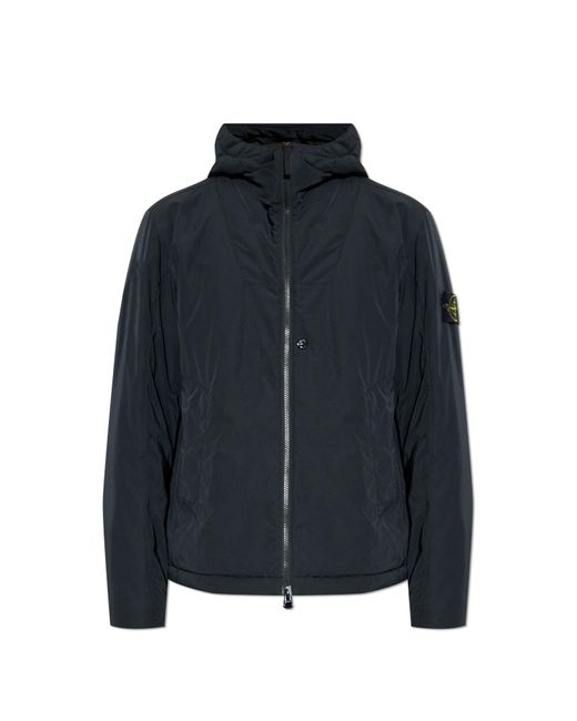 Stone Island Blue Insulated Jacket 'Micro Twill' for men