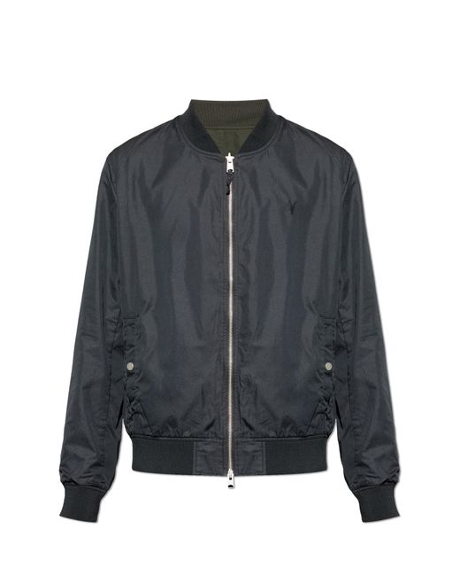 AllSaints Black Reversible "Rev" Bomber Jacket for men