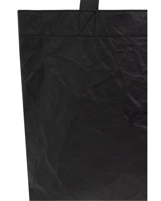 Y-3 Black Shopper Bag With Logo