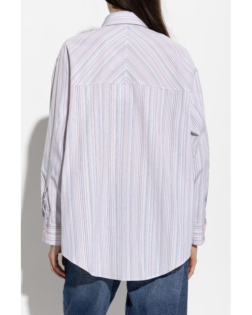 Paul Smith White Shirt With A Striped Pattern