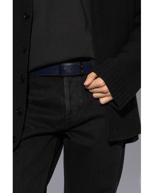 Ferragamo Black Double-Sided Belt for men