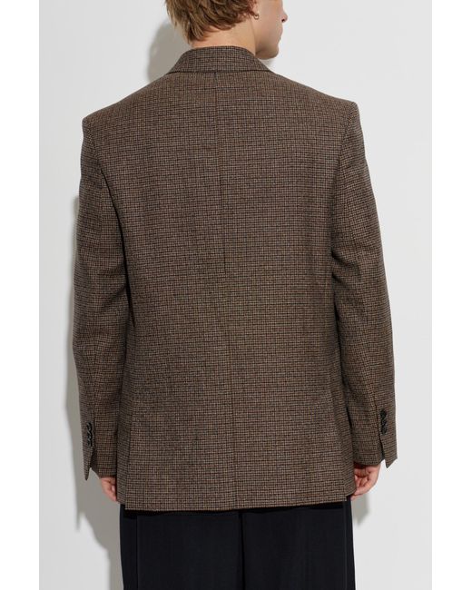 AMI Brown Wool Blazer With Double Vent for men