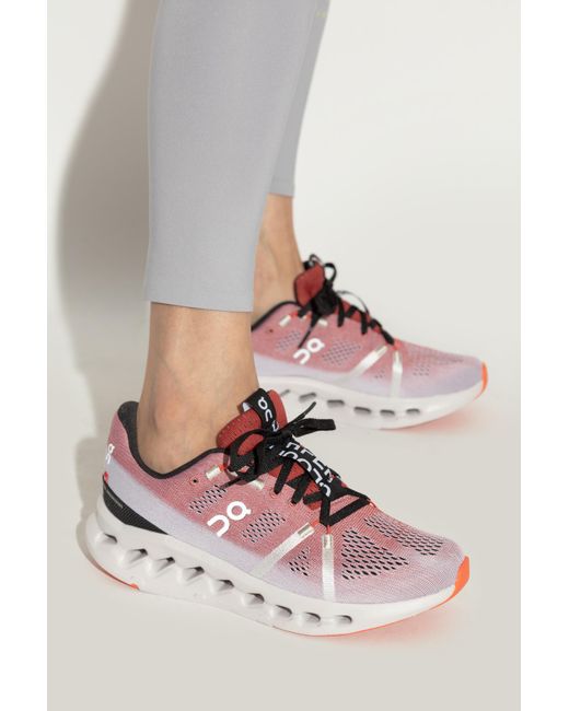 On Shoes Pink Training Shoes Cloudsurfer