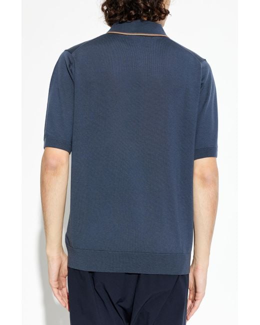 Paul Smith Blue Wool Polo for men