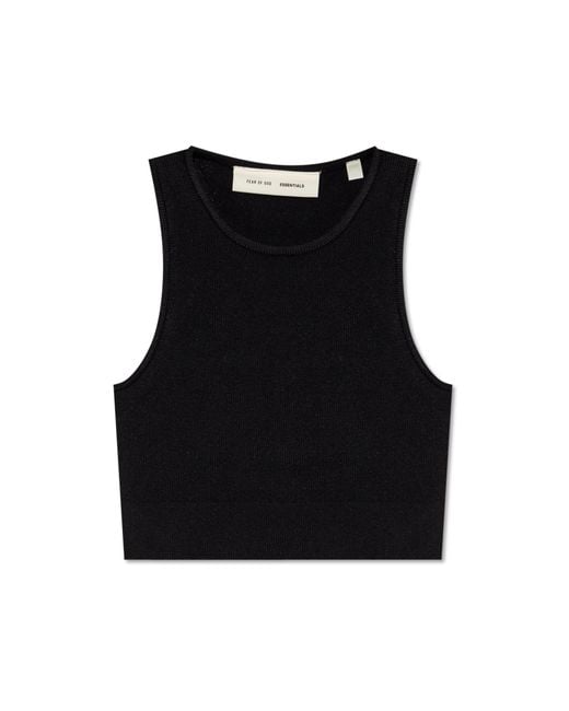 Fear Of God Black Short Sleeveless Top