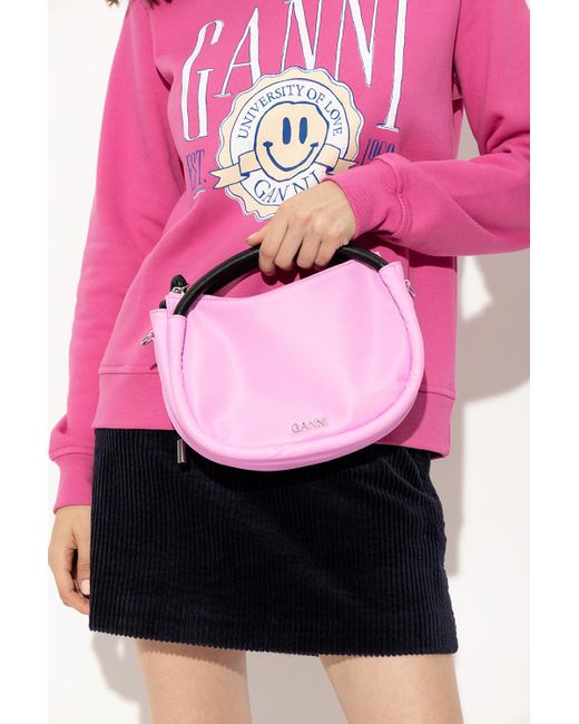 Ganni 'knot Mini' Shoulder Bag in Pink | Lyst