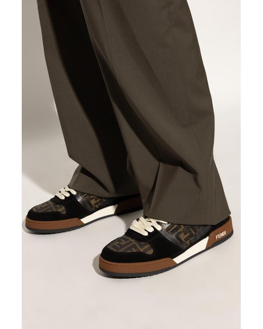 Fendi Black Sneakers With Logo for men