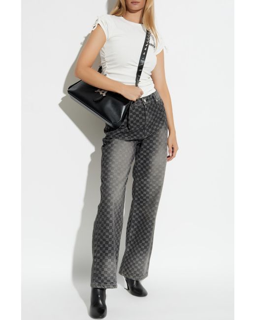 M I S B H V Black Jeans With Logo