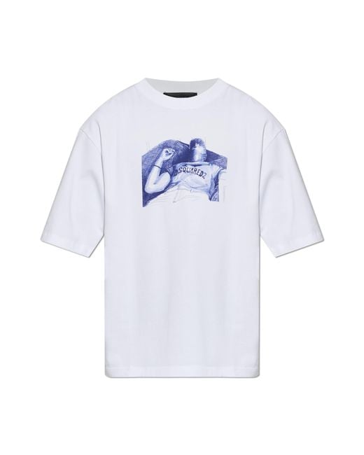 DSquared² White T-Shirt With Logo for men