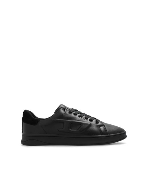 DIESEL Black S-athene Low-sneakers With Embossed D Logo for men