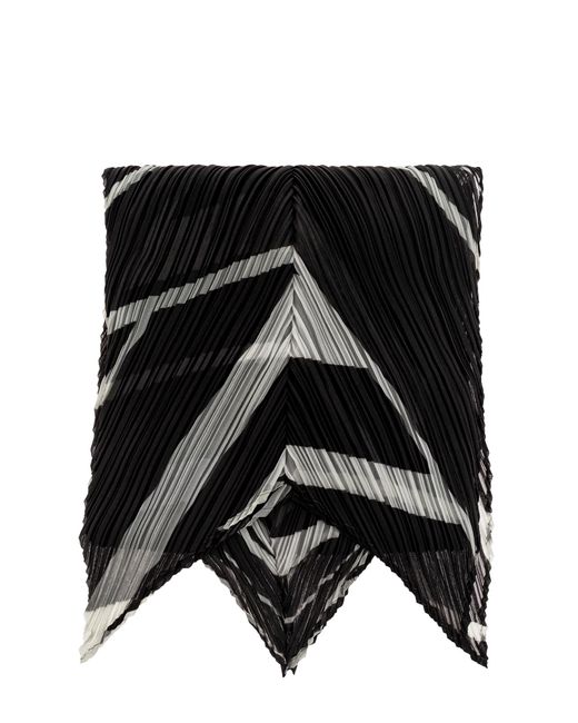 Pleats Please Issey Miyake Black Pleated Scarf