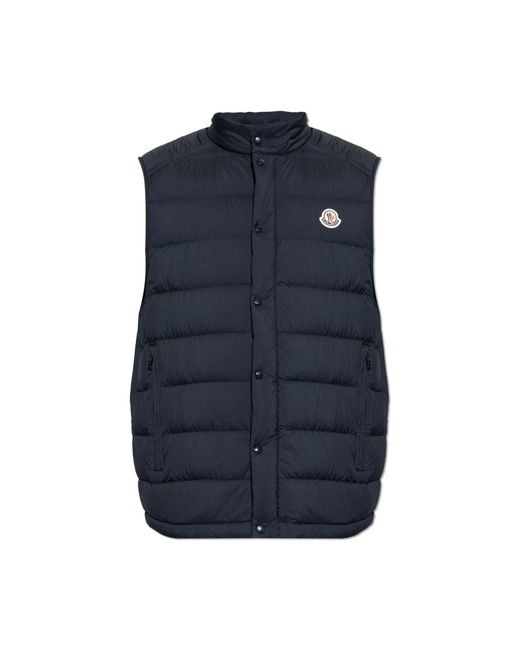 Moncler Blue Quilted Vest 'Barthe' for men
